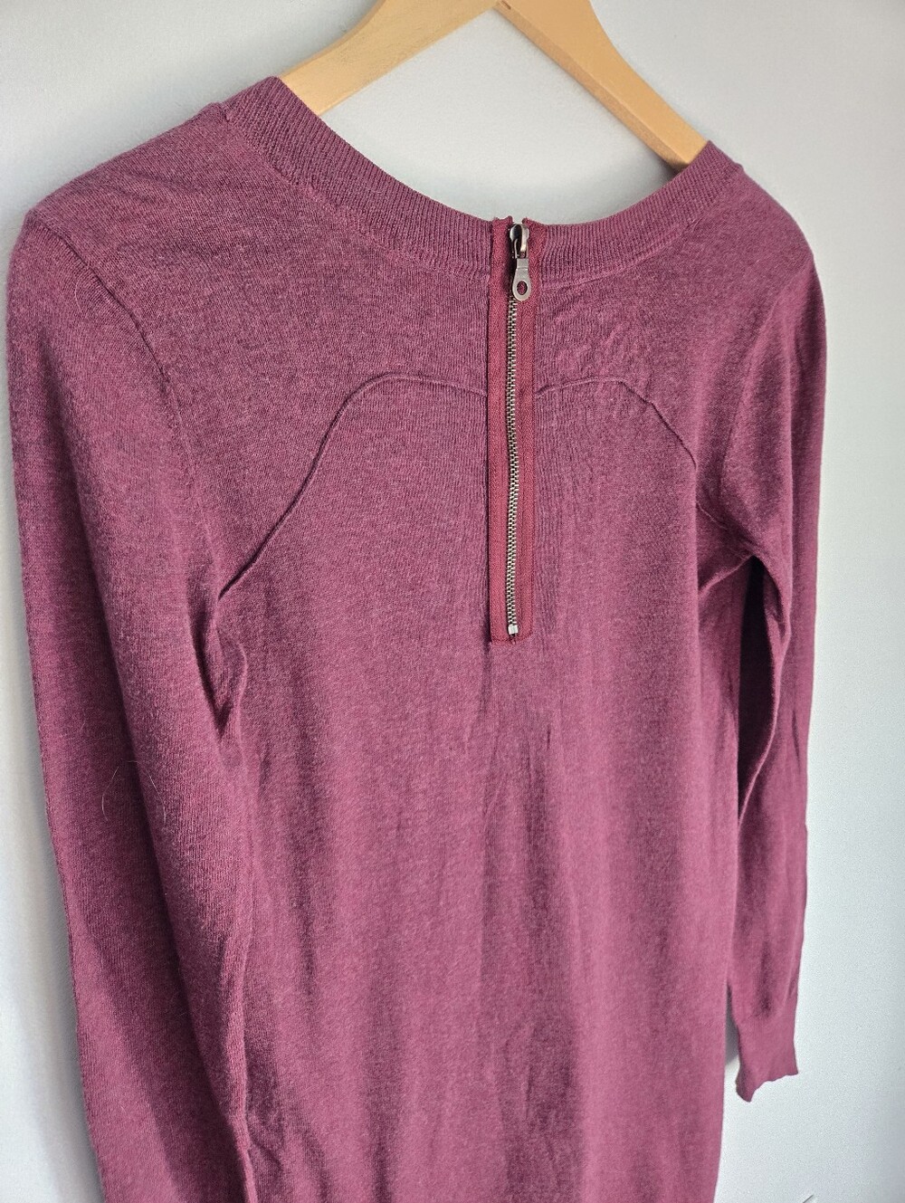 FAT FACE cotton knit sweater dress In Raspberry-plum - Picture 8 of 13